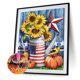 thumbnail image 1 of Cuadros Decorativos Taladro redondo completo diamante pintura calabaza girasol Kit imagen arte (E867) Tmvgtek embutido en tela, 1 of 6