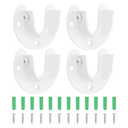 

Uxcell Closet Rod Bracket 4Pcs Stainless Steel U Shaped Flange Closet Holder for 25mm Diameter Rod White