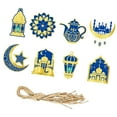 thumbnail image 3 of 8x adornos Eid AL Fitr adornos de Ramadán placas accesorios telón de fondo adornos Eid Mubarak decoraciones colgantes para fiesta de dormitorio Azul, 3 of 9