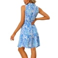 thumbnail image 3 of MODA NOVA Juniors Paisley Pattern Sleeveless Shirtdress with Drawstring Waist, 3 of 6