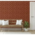 thumbnail image 3 of S4sassy Removable Nature-inspired Waterproof Wall Wrap, Textured Wallcover, Meadow Blossom Print Contact Paper for Wall, Cabinet, Dresser, Self Adhesive Vinyl Wallpaper Roll- Brown (25"x60" inch), 3 of 9