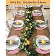 thumbnail image 4 of 15 Inch Round Placemats Set of 6, Pink Gnomes Christmas Non Slip Heat Insulation PP Table Mats, Xmas Tree Balls Snowflake Washable Place Mats for Kitchen Dining Party Table Decor, 4 of 7