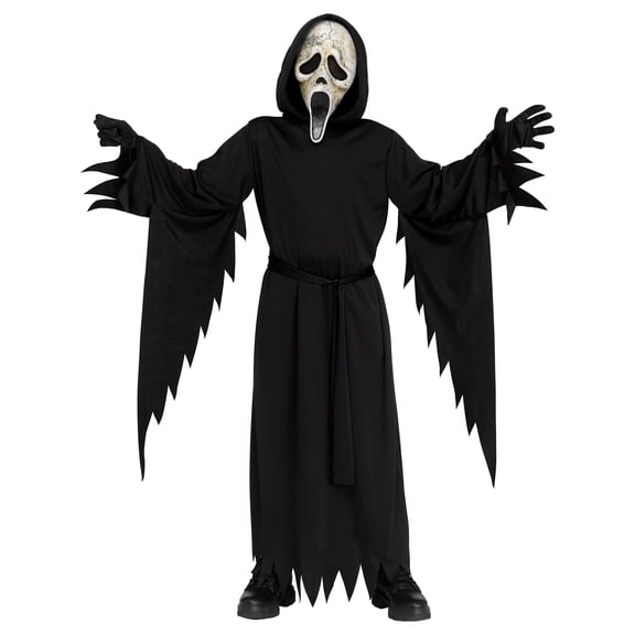 Aged Ghostface 2pc, Halloween Costume for Children, Boys Size L (10/12), by Fun World