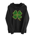 thumbnail image 2 of Ounisa St. Patrick's Day Hoodies Sweatshirt for Women Clover Graphic T Shirts Patty's Day Long Sleeve Tee Tops Pullover, 2 of 6