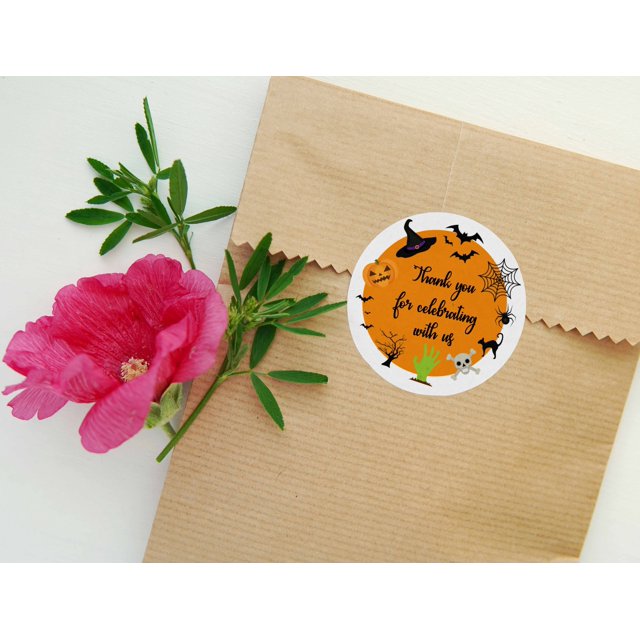 Darling Souvenir MADE WITH LOVEHalloween Theme - 2" CustomStickersPremium 80 Self-AdhesiveRoundLabels- Personalized Halloween Party FavorStickers/RoundEnvelope Seal