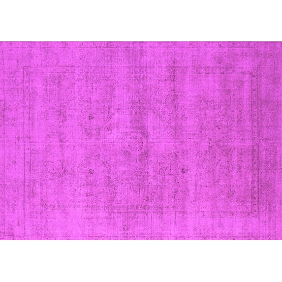 Ahgly Company Indoor Rectangle Oriental Pink Industrial Area Rugs, 8' x 10'