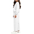 thumbnail image 5 of Txenfivo Girls Clothes 2 Pieces Outfits, Crew Neck Pullover Sweatshirt and Wide Leg Straight Pants, 5-14, 5 of 6