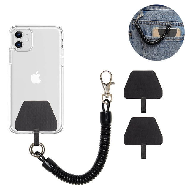 Cell Phone Lanyard Tether with Patch, Universal Smartphone Wrist Strap