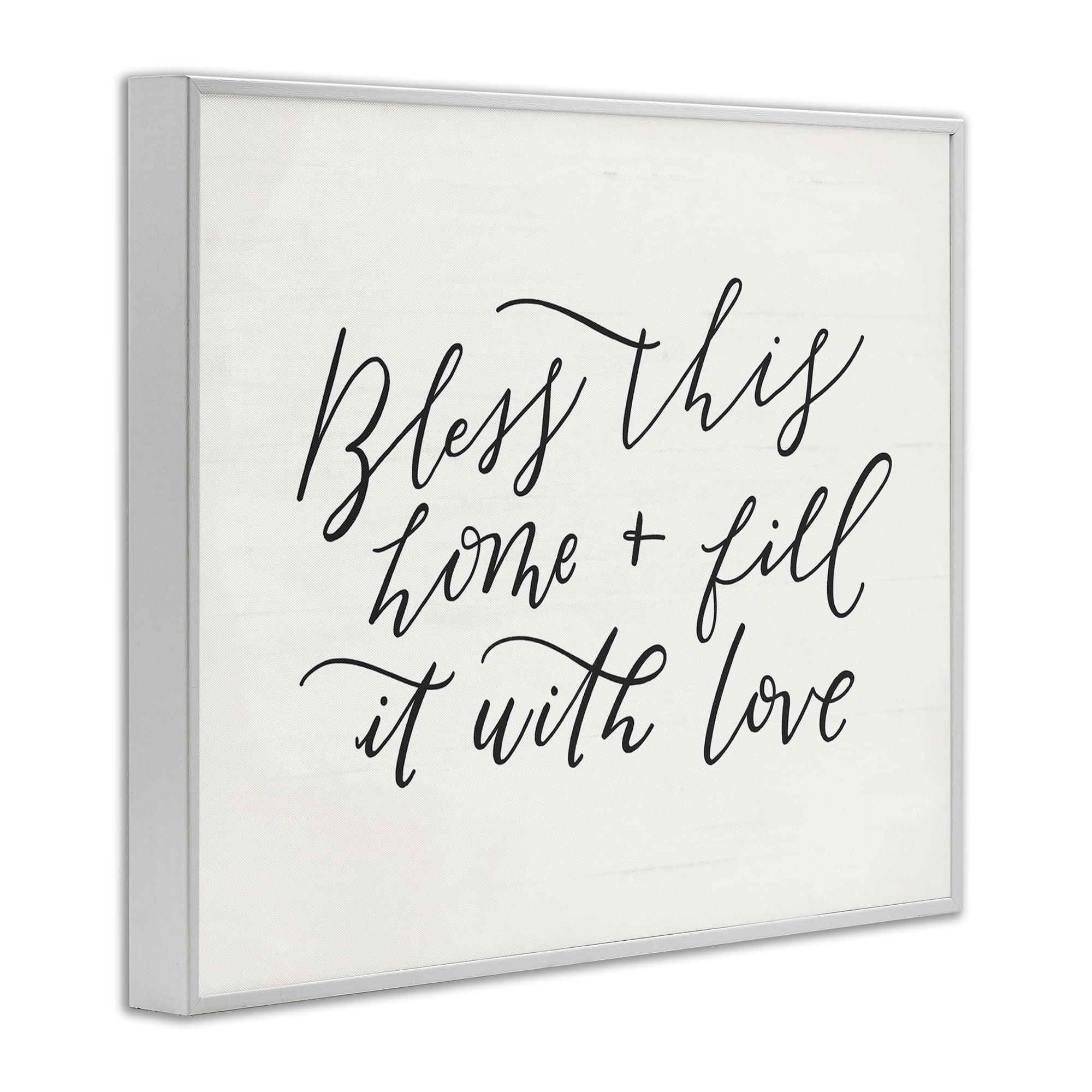 Stupell Industries Bless This Home with Love Family Motivational Phrase,20 x 16, Design by Loni Harris