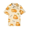 thumbnail image 5 of Grblisyd Girls Shirts Cute Animal Print Short Sleeve Collar Polo Shirts Casual Loose School Uniform Shirt, 5 of 6