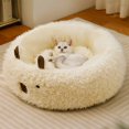 thumbnail image 1 of Lit Rond pour Chien et Chat, Lit pour Chiot en Coton PP, Lit Beigne pour Chien, Lit Moelleux pour Chaton, 1 of 7