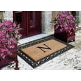 thumbnail image 4 of A1HC 30"x48" Natural Coir & Rubber Paisley Monogrammed Door Mat, Heavy-Duty, Low-Profile, Anti-Shed Outdoor Entrance Mat, 4 of 7