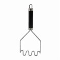 thumbnail image 1 of Stainless Steel Kitchen Gadget Potato Press, Masher, Wavy Potato Masher, 1 Piece, Silver, 1 of 3