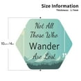 thumbnail image 3 of Balery 4 Pcs Not All Those Who Wander Are Lost1leather Coasters Set, Drink Table Cup Coasters For Living Room Kitchen Coffee Decor, 3 of 9