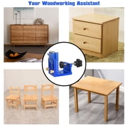 Petyoung Pocket Hole Jig Tool Kit,Pocket Hole Drill Guide Jig Set for 15° Angled Holes,Portable Wood Pocket Hole Screw Clamp System for Woodworking,Blue,Adjustable Carpentry Tool (Blue)