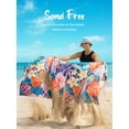 thumbnail image 4 of OCOOPA Diveblues Microfiber Beach Towels,Fast-Dry Sand Free Oversized Beach Towel,71" x 32", 4 of 6