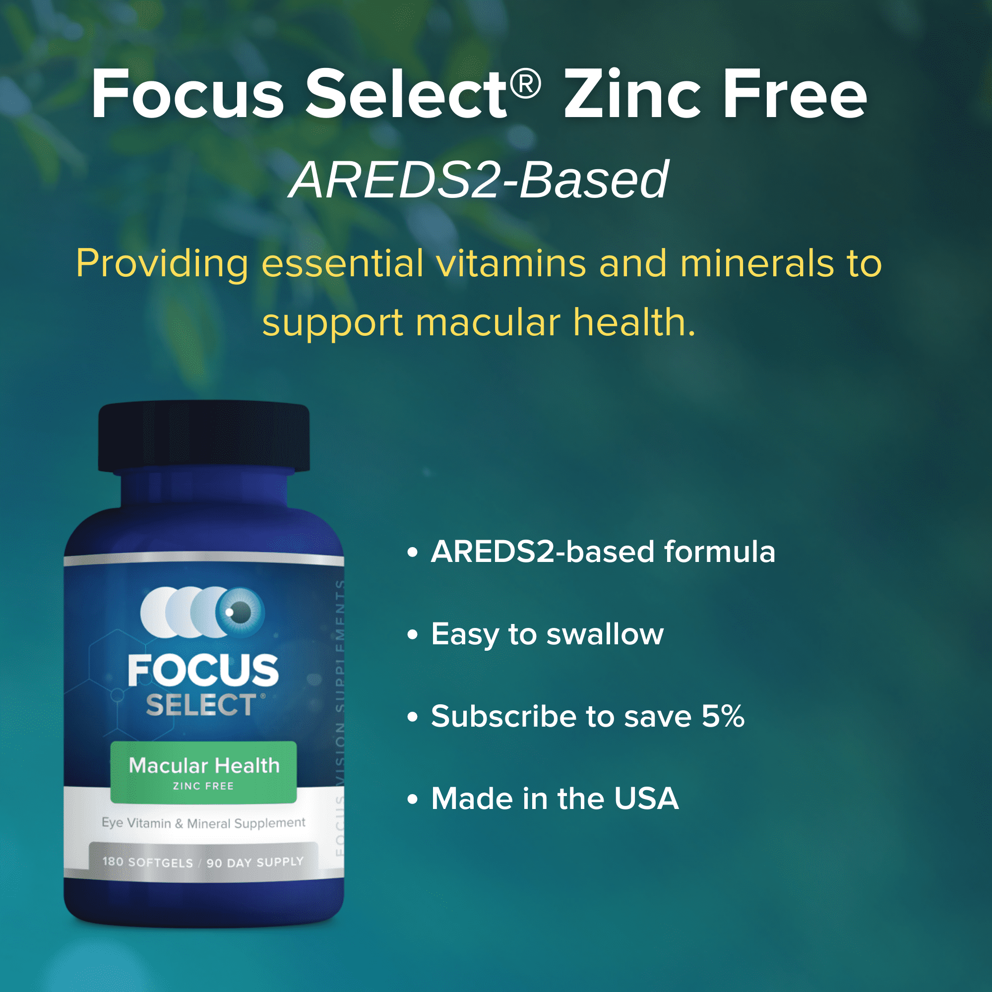 Focus Select® Softgels Vision Supplement with Lutein
