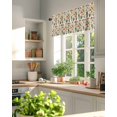 thumbnail image 6 of Floral Window Valance Curtain Vintage Flower Leaves Colorful Rod Pocket Short Curtain for Living Room, Bedroom & Kitchen Window Decor 42x18in, 6 of 8