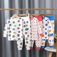 thumbnail image 2 of Conjuntos de pijamas de Navidad para niños, 4, 6, 8 y 10 años, ropa interior térmica de algodón para invierno, 2 of 4