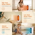 thumbnail image 3 of Calentador de ventilador eléctrico, calentador de ventilador PTC Calentador de espacio de 1200 W, oscilación de 90 °, 3 modos, calentador de ahorro de energía portátil, para sala de estar, dormitorio y oficina, blanco brillar Electrónica, 3 of 5