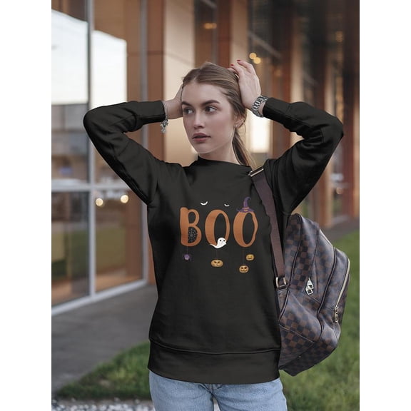 Boo Cute Design Sweatshirt Women's -GoatDeals Designs