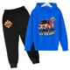 thumbnail image 2 of Conjunto de primavera y otoño para niños, sudadera con capucha de Sam el bombero, ropa deportiva informal con estampado de anime, traje de pantalón para niños y niñas de 2 a 14 años, 2 of 5
