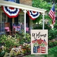 thumbnail image 2 of Newhomestyle Patriotic American Star and Strip Floral Welcome Garden Flag 12×18 Inch Double Sided 4th of July Independence Day Memorial Day Yard Outdoor Decor, 2 of 6