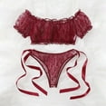 thumbnail image 2 of Red Lingerie Ruffle Bralette Set, 2 of 3