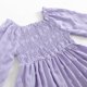 thumbnail image 3 of Vestido de niña de manga larga con cuello redondo, color liso, cuello alto, manga larga, dobladillo con volantes, vestido grande para niña, vestido de poliéster para niña, 3 of 7