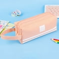 thumbnail image 2 of Large Capacity Double-Layer Pencil Case, Cosmug Canvas Pen Bag, Spacious Stationery Organizer, for Office Supplies, Art Tools and Daily Storage, Color C, 2 of 9