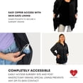 thumbnail image 3 of Inspired Comforts Mastectomy Recovery Hoodie Sweatshirt with Drain Pockets | Post Breast Cancer Recovery | Full Sleeve | M, Black, 3 of 6