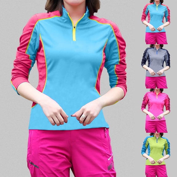 CAIXIA Women's Workout Athletic Jacket Long Sleeve Womens Sun Shirt Sun Protection Jackets for Women Lightweight for Hiking Outdoor