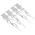 thumbnail image 4 of 1 Sheet Simulation Flame Stickers For Car Computer Motorcycle Helmet Decoration Waterproof Fire Decals For Skateboards Bikes And Helmets White, 4 of 5