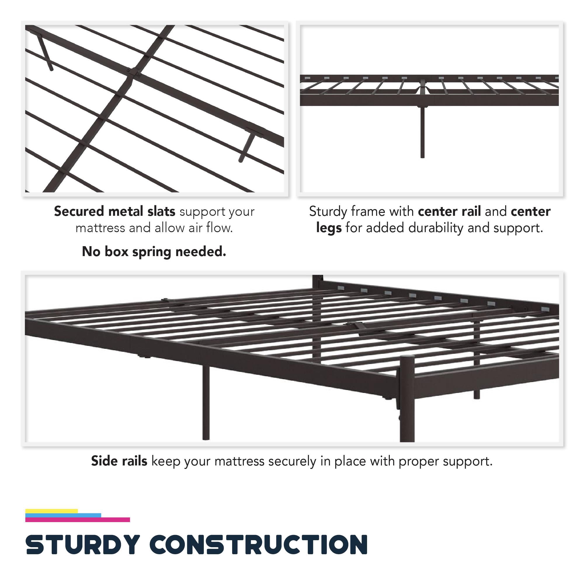 DHP Albany Metal Platform Bed Frame, Bronze, Full Size