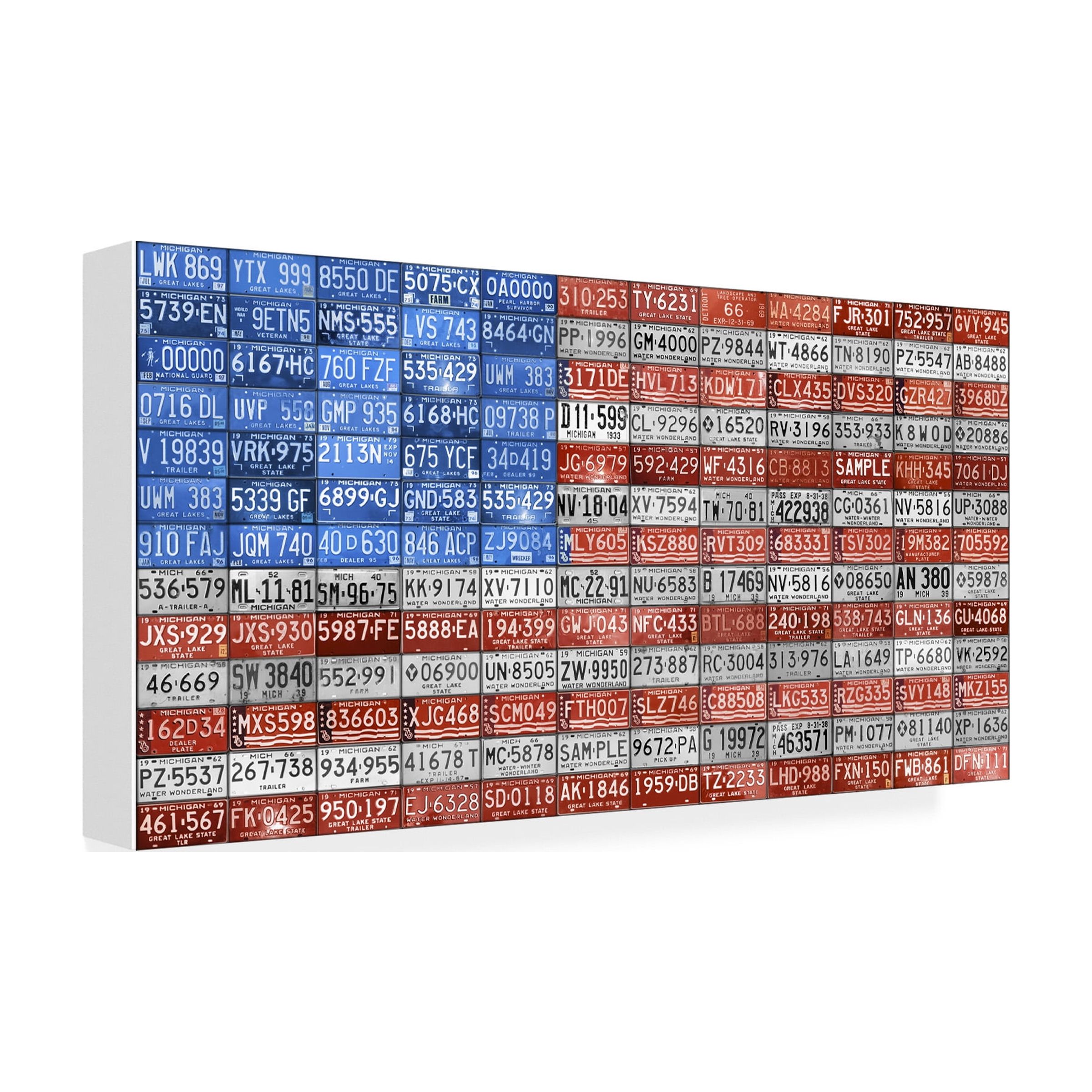 Trademark Fine Art 'Michigan Flag' Canvas Art by Design Turnpike