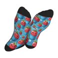 thumbnail image 5 of Bingfone Compression Socks for Women and Men Long Socks for Running Athletic Cycling Nurse- Cute Strawberry Flower Pot, 5 of 7