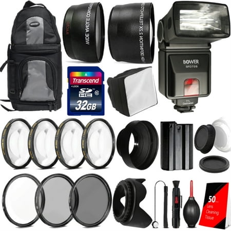 Image of Premium All You Need Accessory Bundle with TTL Flash for for Nikon D7200 D7100 D7000 Digital SLR Camera