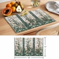 thumbnail image 6 of Vintage Window Flowering Placemats Set of 6, Green Floral Dragonflies Non-Slip Place Mats Washable Table Mats for Kitchen Dining Table Decorations Indoor/Outdoor, 6 of 9