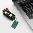 thumbnail image 7 of Uemuo Frog and Mushrooms Pattern Rectangular Metal Keychain - Durable, Stylish, and Personalized Key Ring for Men and Women,Engraved Keychain,Gift Slim Sturdy Keychain, 7 of 7