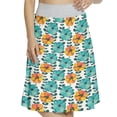 thumbnail image 1 of Women's Garden Art Spring Blooms Romantic A-line Printed Skirt Casual Wear, S, Turquoise Orange, by Ambesonne, 1 of 6