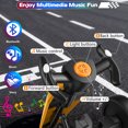 thumbnail image 5 of VIBESPARK 12V Electric Go Kart, Ride on Toys for Toddlers with Cool Flashing Lights, Foldable Electric Cars, Ride on Cars w/ Adjustable Seat, Built-in Music, EVA Wheels, Yellow, 5 of 8