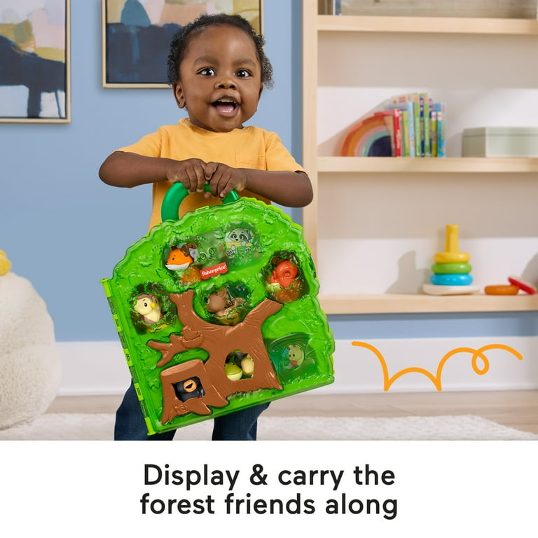 Free Shipping! Little People Forest Animals Carry Case Set with 8