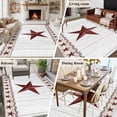 thumbnail image 5 of Western Star Area Rugs 8'x10', Washable Small Throw Rugs for Living Room Patio, Ethnic Country Red Stars White Wooden Plank Indoor Outdoor Rug Non-Slip Low Pile Carpet Runner Reversible Floor Mats, 5 of 8