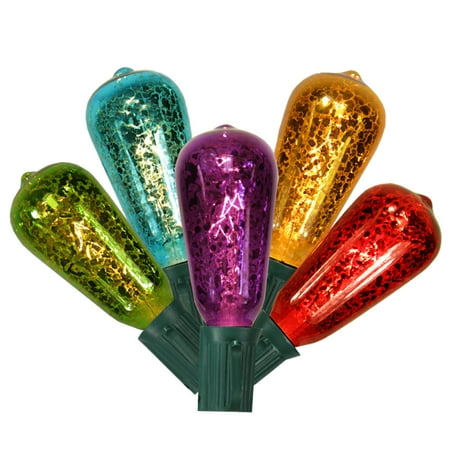 set of 10 multi color mercury glass st40 edison style set of 10 multi color mercury glass st40 edison style