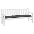 thumbnail image 3 of vidaXL Garden Bench Cushion Anthracite Oxford fabric (100% polyester), 3 of 7