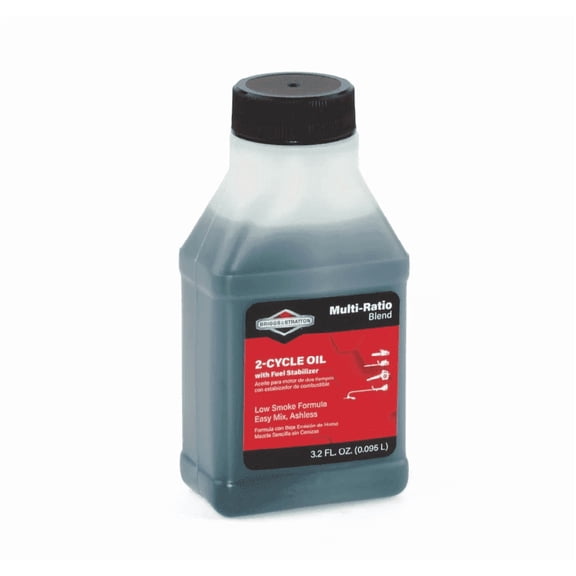 Briggs & Stratton 100107 2-Cycle Conventional Low Smoke Engine Oil, 50:1 mix, 3.2 fl oz