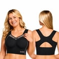 thumbnail image 2 of VISALY Women Seamless Wirefree Lifting Shaping Posture Corrector Bras Soft Padded Full Coverage T-Shirt Bra for Senior Comfy No Underwire Pull On Support High Impact Yoga Workout Bralette Black L, 2 of 8