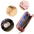 thumbnail image 3 of Cartera horizontal con cremallera de moda de bolso diagonal de gran capacidad para teléfono móvil con pantalla táctil de PU, 3 of 5