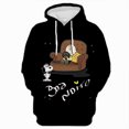 thumbnail image 3 of Sudadera con capucha holgada de manga larga con cuello redondo y estampado de dibujos animados de Snoopy para mujer para otoño e invierno, 3 of 5