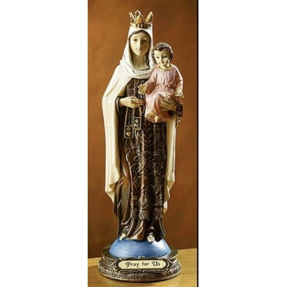 Our Lady of Mt Carmel - Patron Saint Figurine Catholic Religious Gift Home Office Decor 9" H